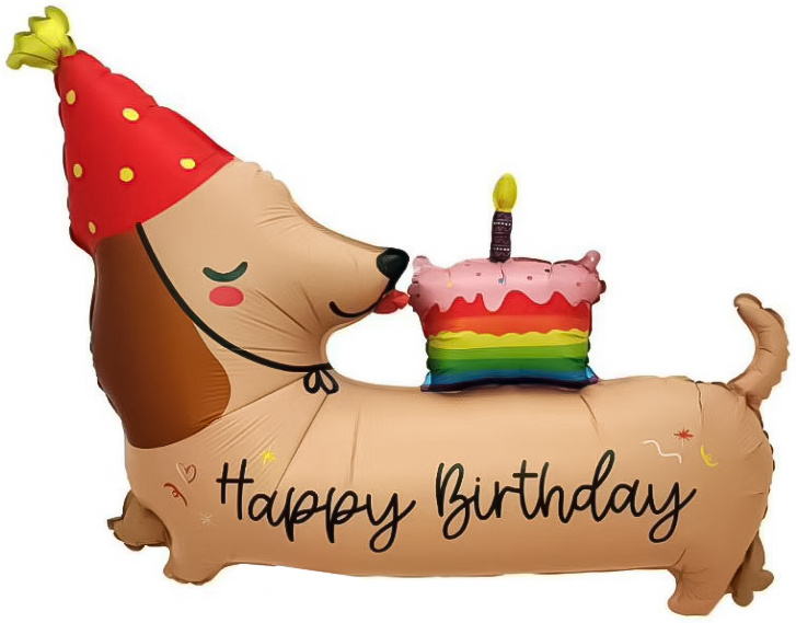 Шар (37''/94 см) Фигура, Таксик с кексиком