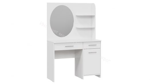 Стол туалетный «Эвита» Белый/Белый глянец