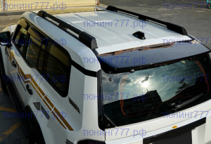 Рейлинги крыши, вариант 1, чёрного цвета на Прадо 250