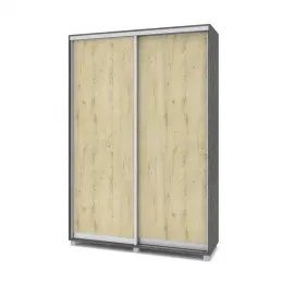 Роланд Р451 Шкаф-купе 2-х дв. (ш1500*г450*в2200мм) Камень темный/Ирландский дуб