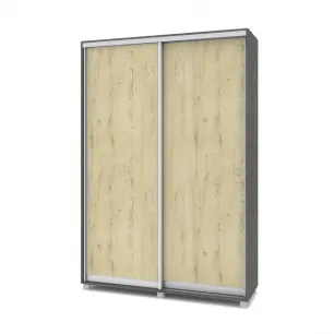 Роланд Р451 Шкаф-купе 2-х дв. (ш1500*г450*в2200мм) Камень темный/Ирландский дуб