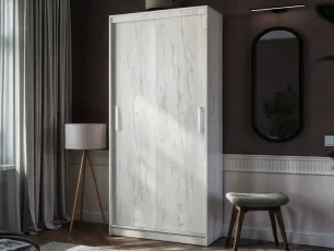 Шкаф-купе ПШ-1.10 Пегас (ш1000*г420*в2100мм) Дуб крафт белый