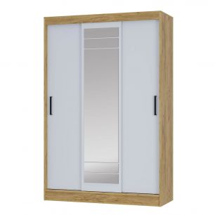 Шкаф-купе Тео ШКК-02 (ш1310*г500*в2000мм) крафт/белый