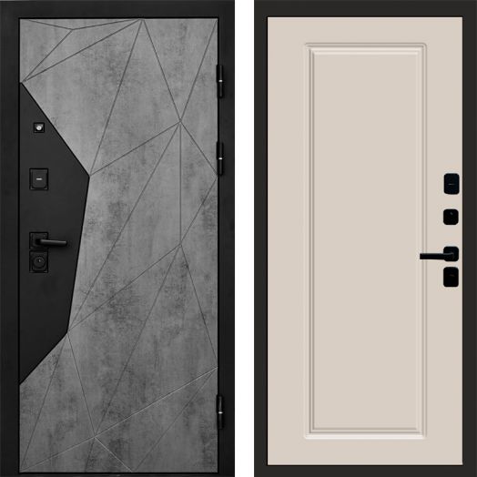 Входная дверь Termo-door Авангард Бетон - Гранд Слоновая кость