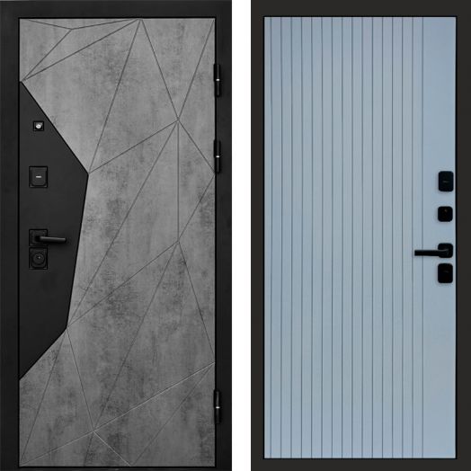 Входная дверь Termo-door Авангард Бетон - FLAT Грей софт