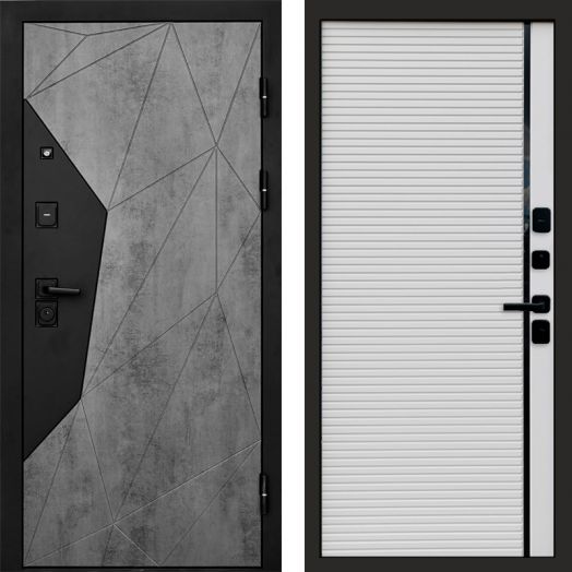 Входная дверь Termo-door Авангард Бетон - Porte white