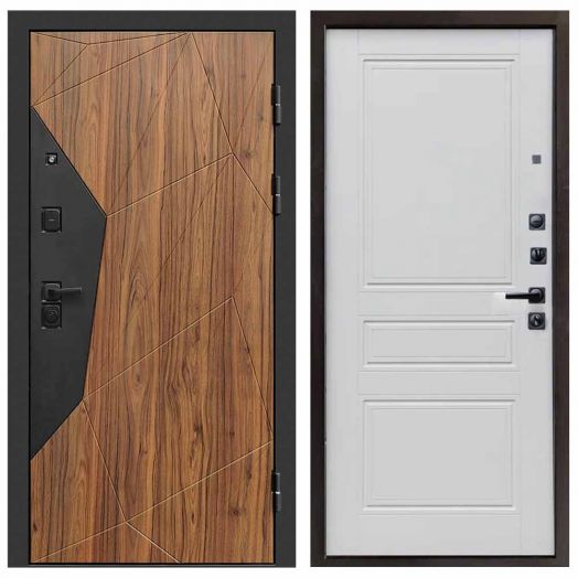 Входная дверь Termo-door Авангард Дуб каньон - Классик Белый софт