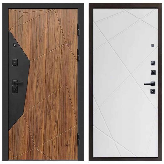 Входная дверь Termo-door Авангард Дуб каньон - Лучи Белый