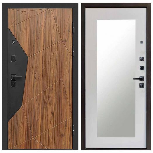 Входная дверь Termo-door Авангард Дуб каньон - Зеркало триумф Лиственница