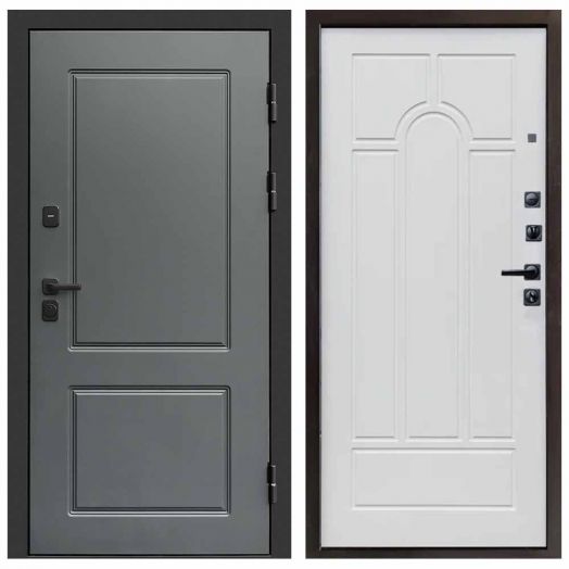 Входная дверь Termo-door Верона Грей - Арка Белое дерево