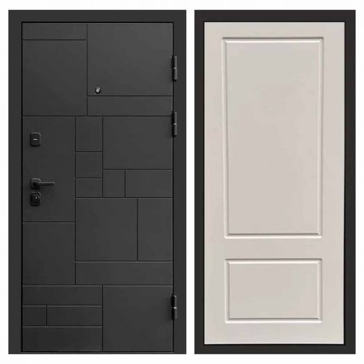 Входная дверь Termo-door Квадро Black - Марсель Слоновая кость