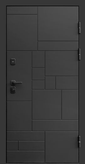 Входная дверь Termo-door Квадро Black - Горизонт Слоновая кость