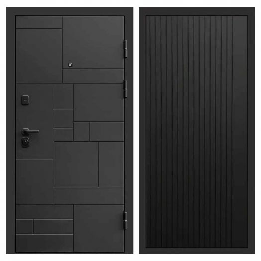 Входная дверь Termo-door Квадро Black - FLAT Черный кварц