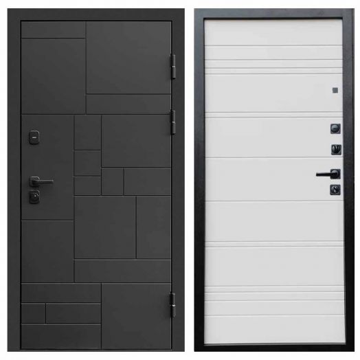 Входная дверь Termo-door Квадро Black - White Line