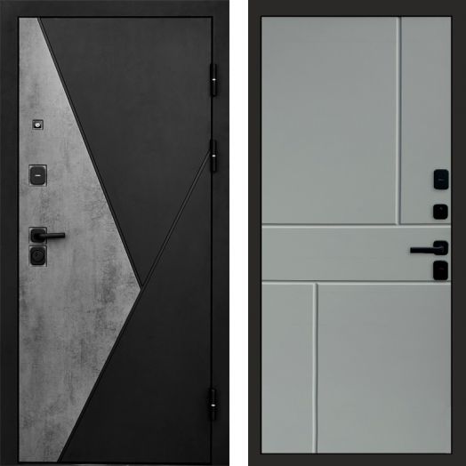 Входная дверь Termo-door Матрикс Бетон - Горизонт Грей софт
