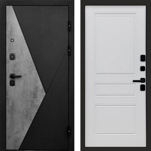Входная дверь Termo-door Матрикс Бетон - Классик Белый софт