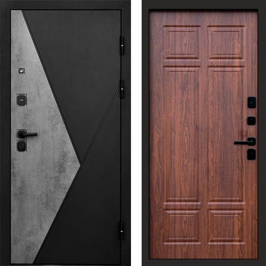 Входная дверь Termo-door Матрикс Бетон - Орех премиум