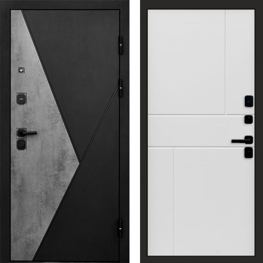 Входная дверь Termo-door Матрикс Бетон - Горизонт Белый