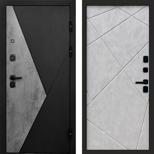 Входная дверь Termo-door Матрикс Бетон - Лучи Бетон светлый