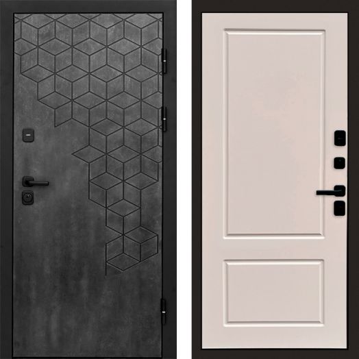 Входная дверь Termo-door Спейс Бетон патина - Марсель Слоновая кость