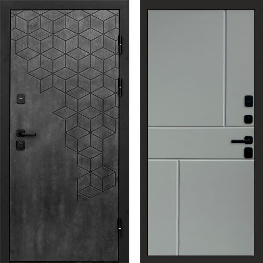 Входная дверь Termo-door Спейс Бетон патина - Горизонт Грей софт