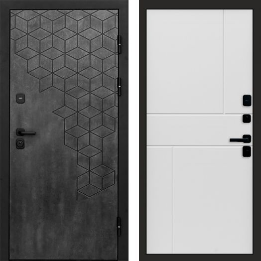 Входная дверь Termo-door Спейс Бетон патина - Горизонт Белый