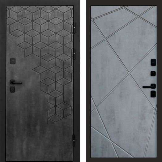 Входная дверь Termo-door Спейс Бетон патина - Лучи Бетон темный