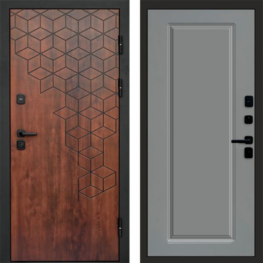 Входная дверь Termo-door Спейс Дуб патина - Гранд Грей софт