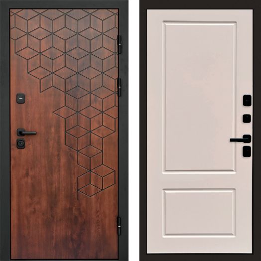 Входная дверь Termo-door Спейс Дуб патина - Марсель Слоновая кость