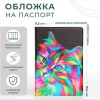 Обложка для паспорта, цвет разноцветный