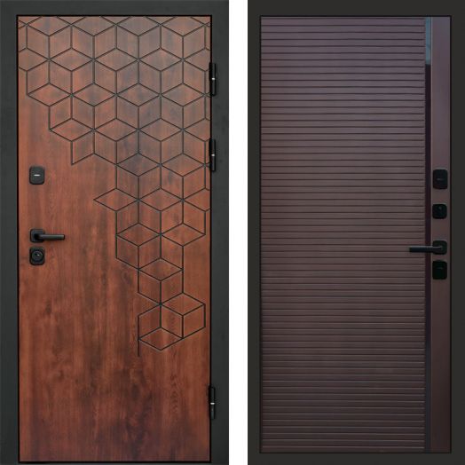 Входная дверь Termo-door Спейс Дуб патина - Porte Шоколад