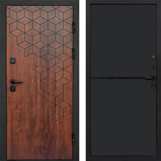 Входная дверь Termo-door Спейс Дуб патина - Нео Black