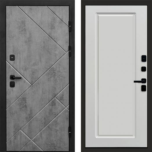 Входная дверь Termo-door Стоун Бетон - Гранд Белый софт