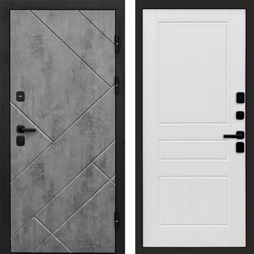 Входная дверь Termo-door Стоун Бетон - Классика Белое дерево