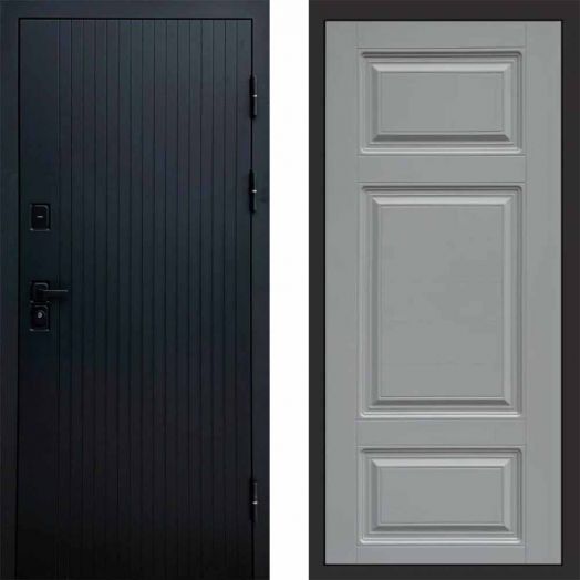 Входная дверь Termo-door Твист Black style - Лион Грей софт
