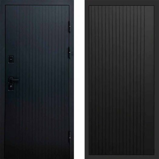 Входная дверь Termo-door Твист Black style - FLAT Черный кварц