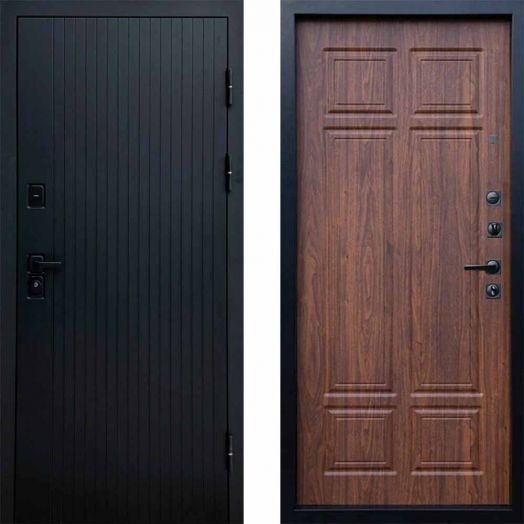 Входная дверь Termo-door Твист Black style - Орех премиум