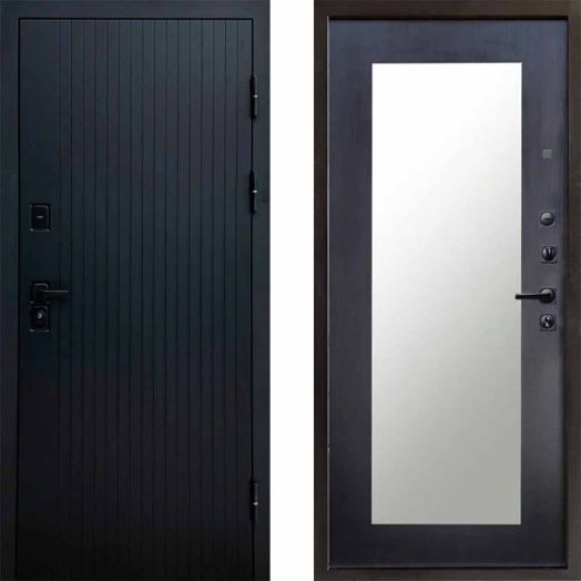 Входная дверь Termo-door Твист Black style - Зеркало триумф Венге