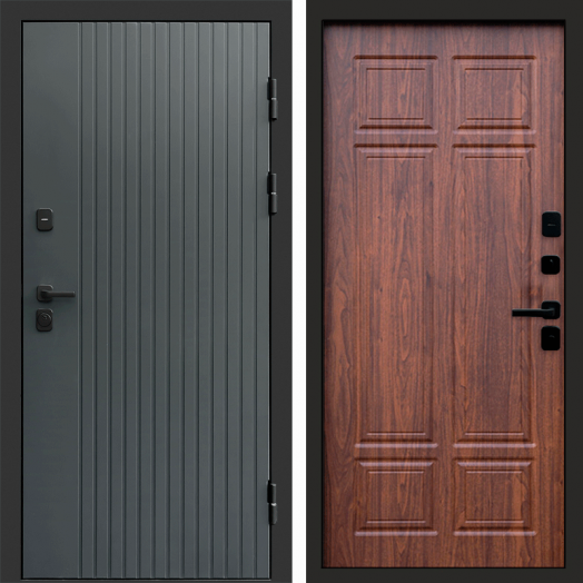Входная дверь Termo-door Твист Грей style - Орех премиум