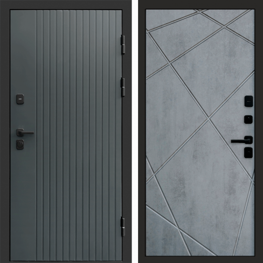 Входная дверь Termo-door Твист Грей style - Лучи Бетон темный