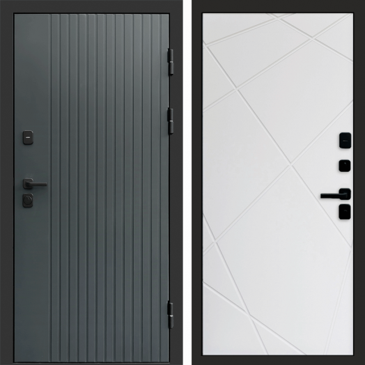Входная дверь Termo-door Твист Грей style - Лучи Белый