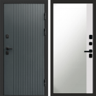 Входная дверь Termo-door Твист Грей style - Широкое Зеркало Фацет Белый софт