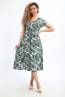 Платье 020 [зеленый/белый]