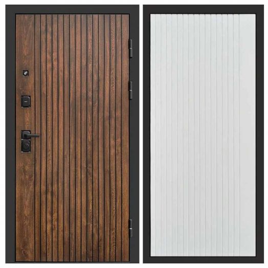 Входная дверь Termo-door Твист Дуб style - FLAT Белый софт