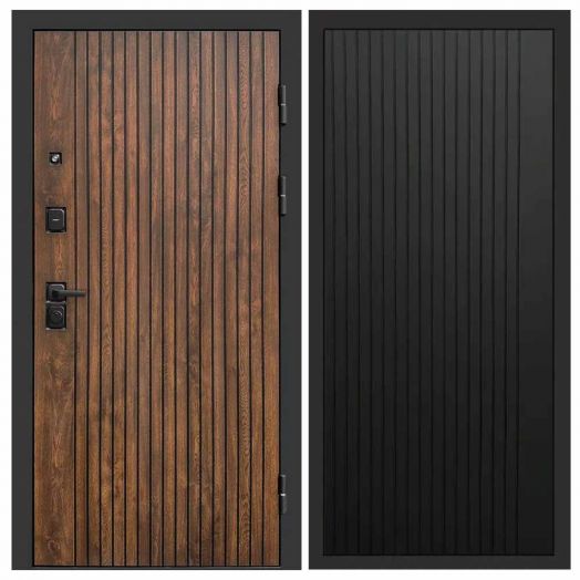 Входная дверь Termo-door Твист Дуб style - FLAT Черный кварц