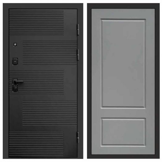 Входная дверь Termo-door Фаворит Black - Марсель Грей софт