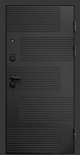 Входная дверь Termo-door Фаворит Black - Горизонт Слоновая кость