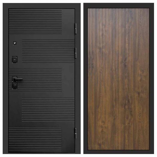 Входная дверь Termo-door Фаворит Black - FLAT Дуб