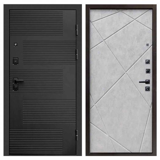 Входная дверь Termo-door Фаворит Black - Лучи Бетон светлый