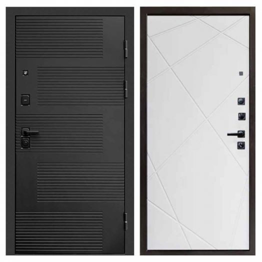 Входная дверь Termo-door Фаворит Black - Лучи Белый